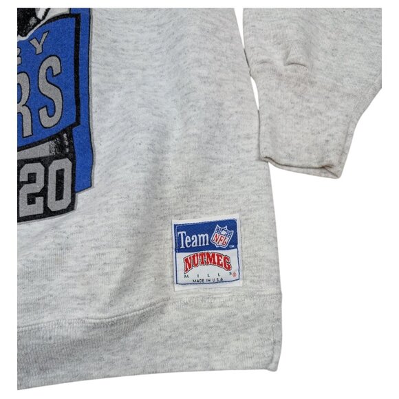 Vintage 90s Barry Sanders‎ Nutmeg Mills Detroit Lions NFL Crewneck Sweatshirt - Picture 4 of 9
